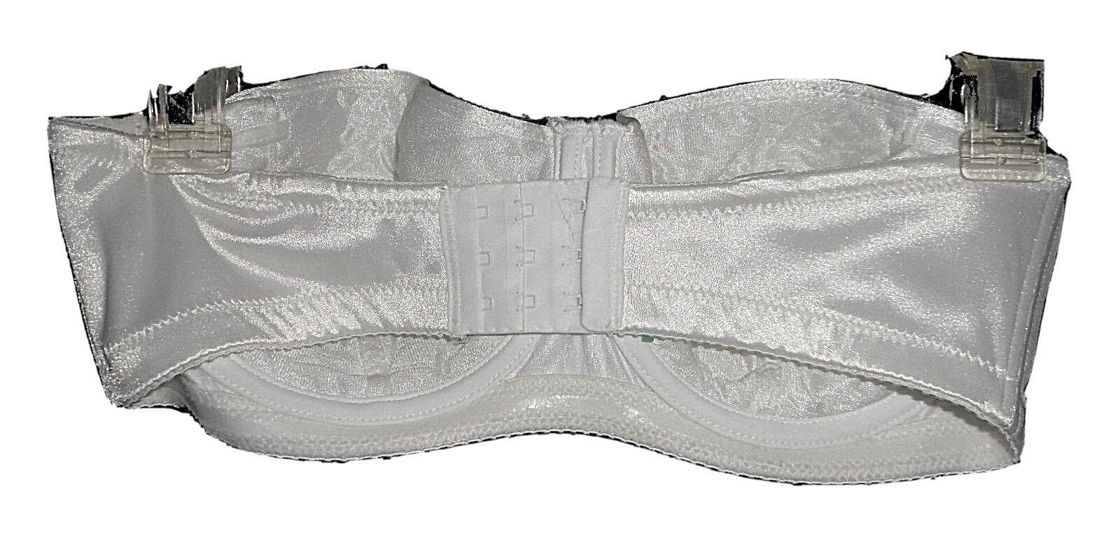 Bra Vintage Bali Satin Strapless UW Padded Textured Jacquard white 3370 36C