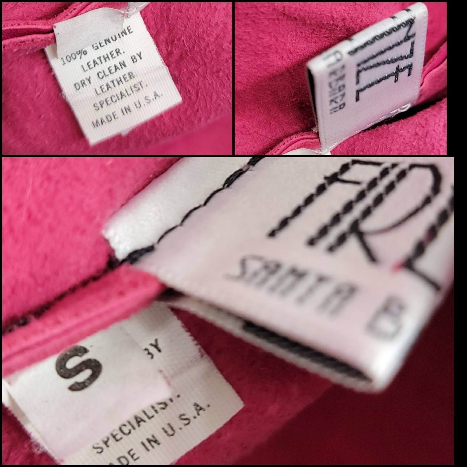 FIRENZE SANTA BARBARA Vintage Pink Soft Calf Leather Jacket Top – Size S