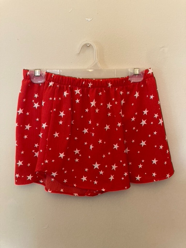 Red/White Stars Minette Vintage Skirt Shorts – size M