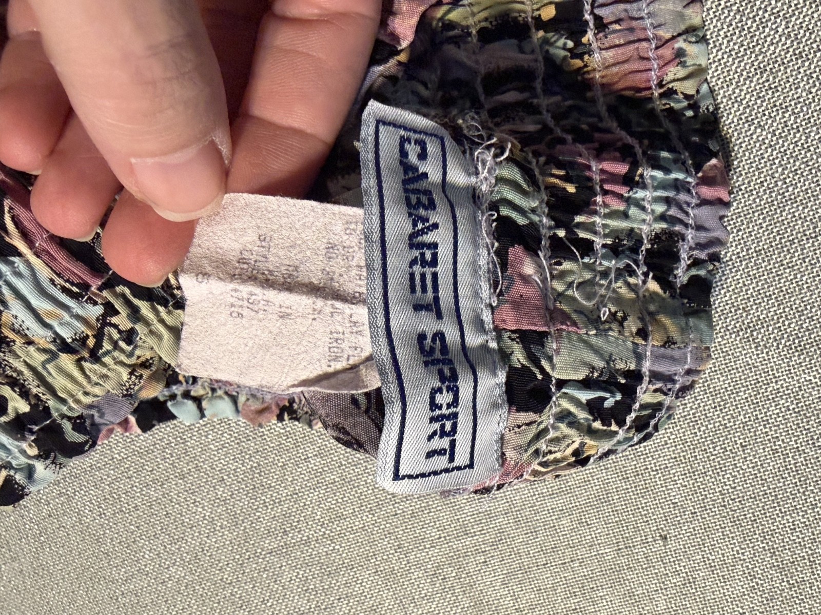 Cabaret Sport Vintage 80s/90s Rayon Floral Flower Pink/Purple/Blue/Green Shorts