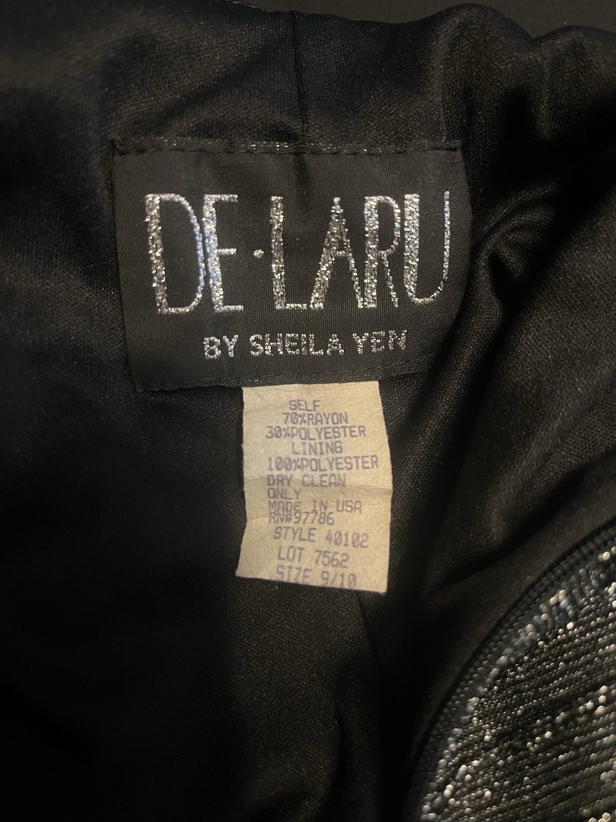 Vintage De-Laru Long Silver Dress