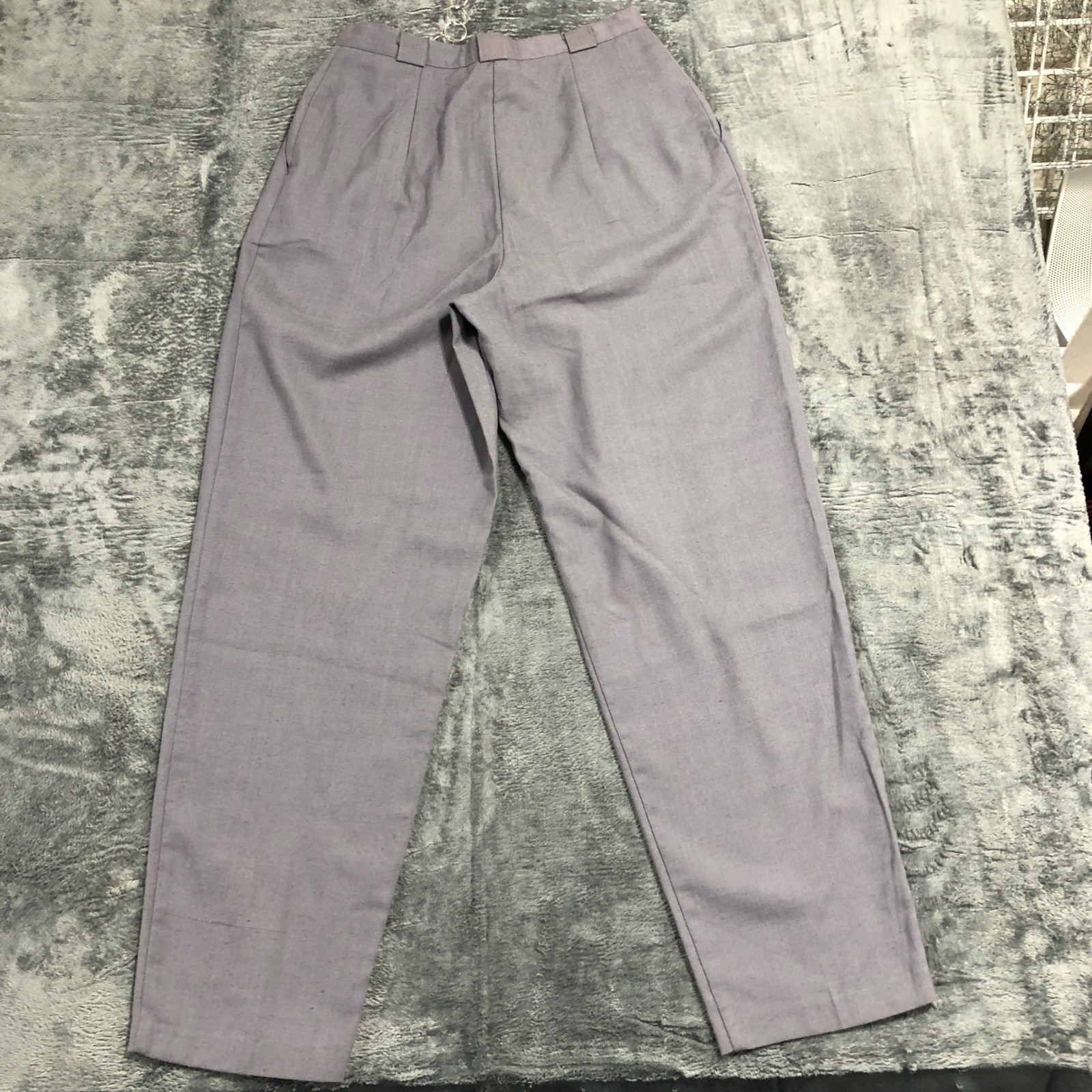 Norton McNaughton Trousers Women 12 Purple Vintage Pleated High Rise Tapered USA