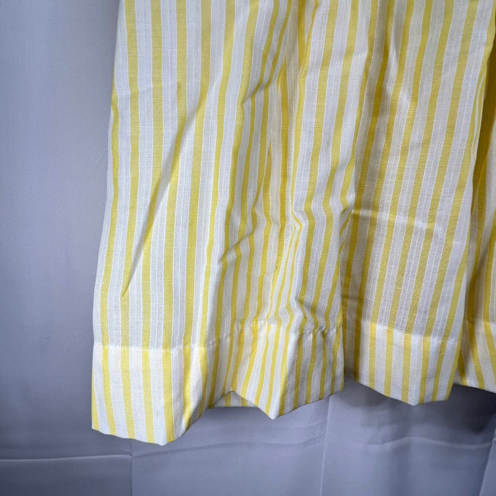 Vintage Yellow Striped Pinafore Apron Dress Womens S Future Nurses Club Uniform