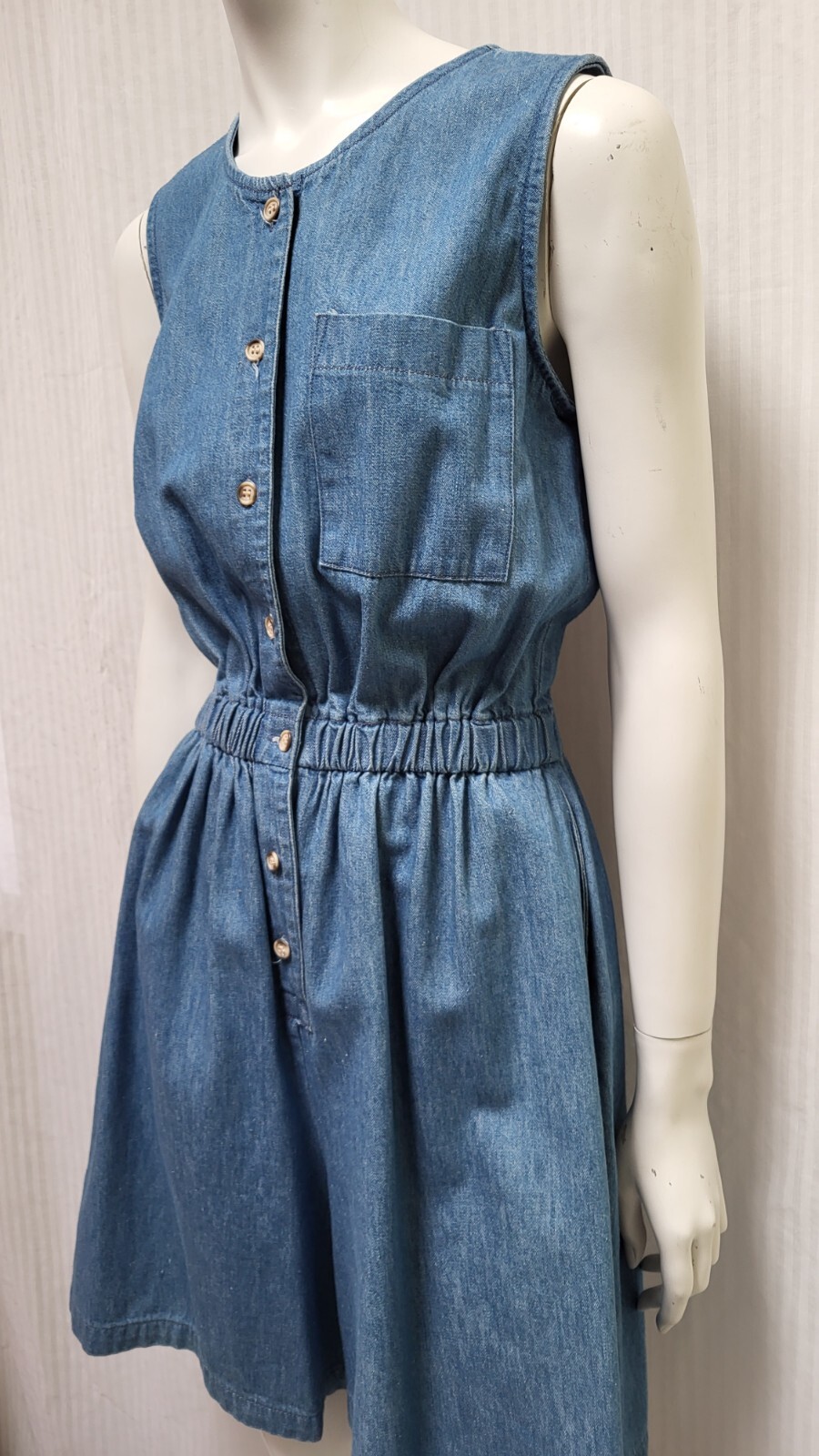 Vintage THE TOG SHOP Denim Sleeveless Romper / Playsuit – Size M – EUC