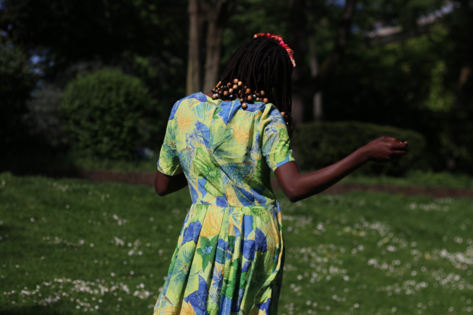 Vintage Floral Summer Dress – Size S-M TRUE VINTAGE 70 80 90