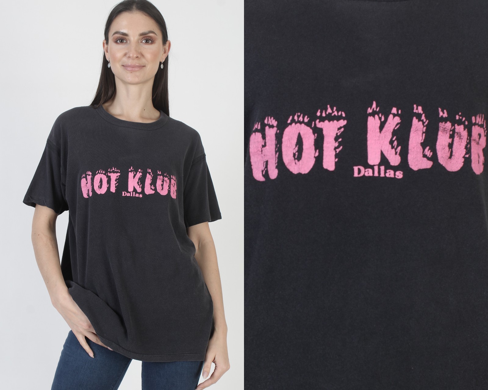 Vtg 70s Hot Klub Dallas Punk Rock T-Shirt Russell Southern Nigh Club Band Tee