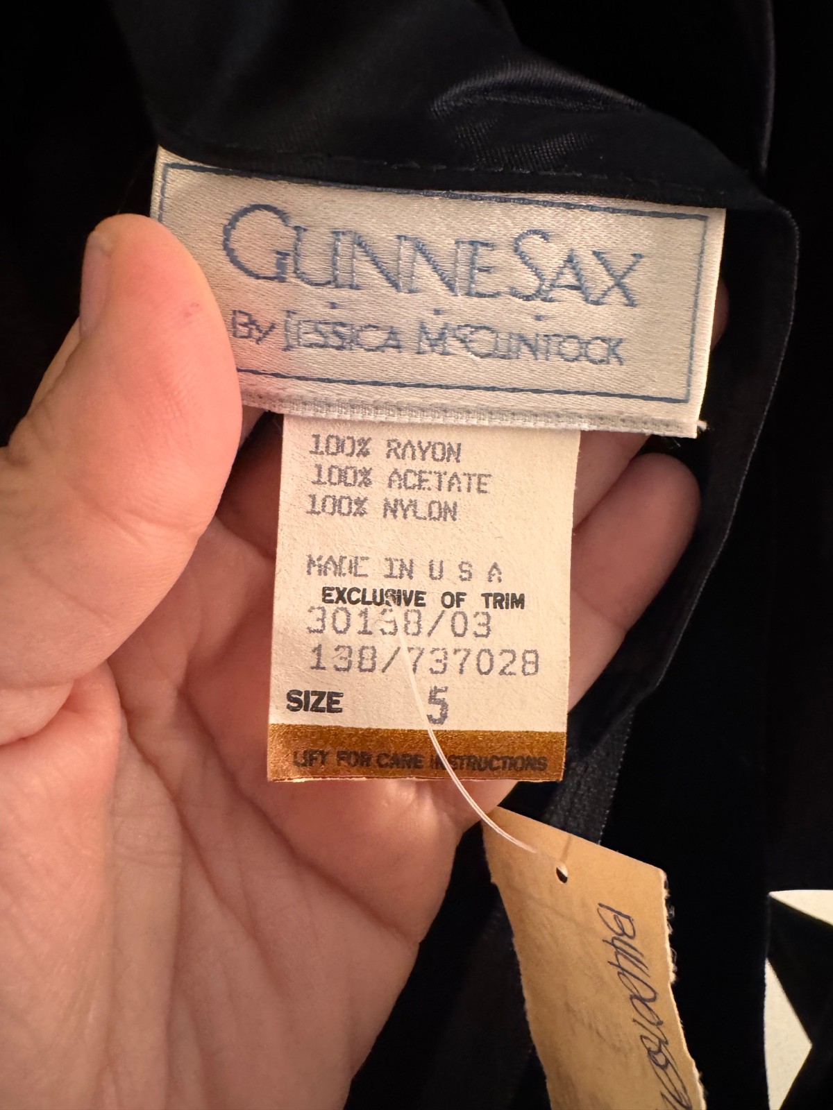 Vintage 80s Gunne Sax Velvet & Satin Bow Dress – Deadstock NWT