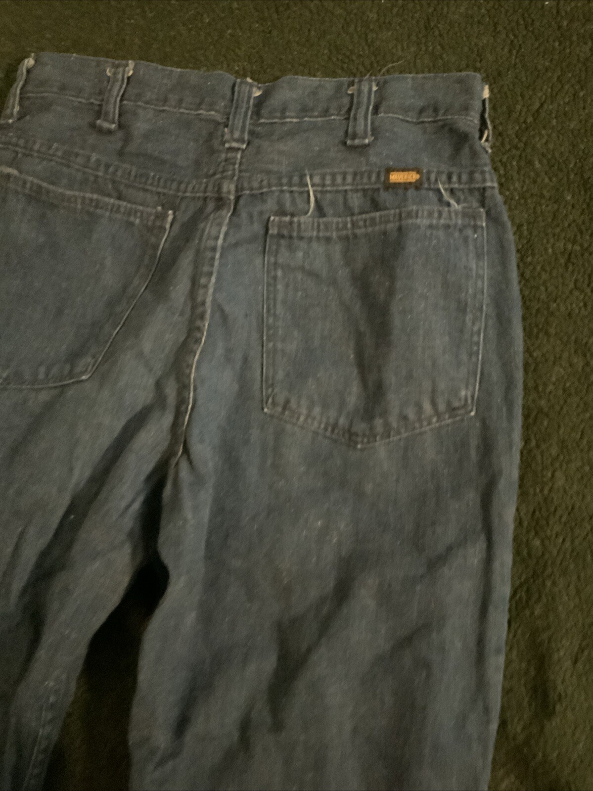 Vintage 60’s 70’s Womens Maverick Blue Bell Front Pocket Button Jeans 27” Tag 30