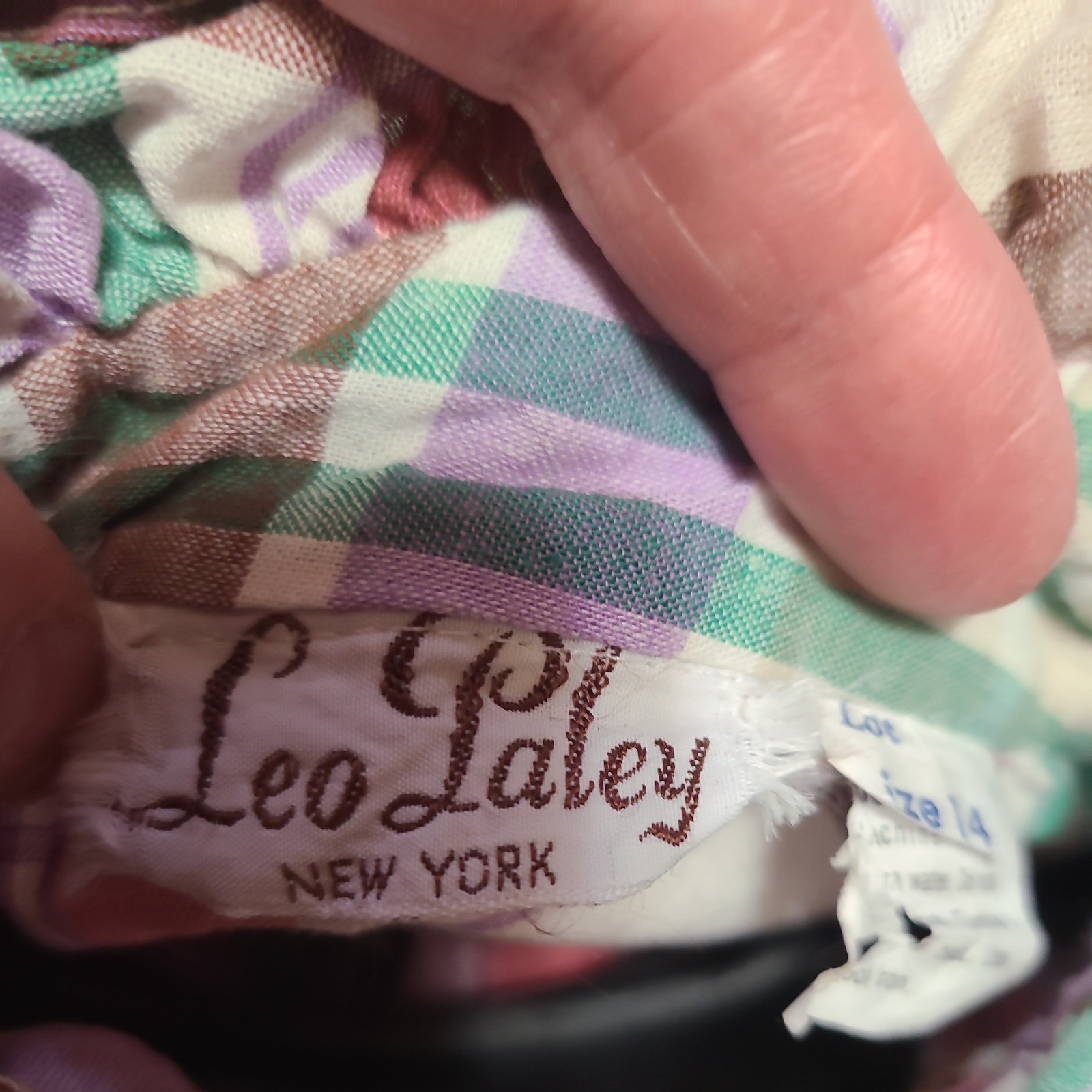 Vintage Early 80’s Women’s Plaid Madras Prarie Blouse LEO PALEY NY – Sz L 14