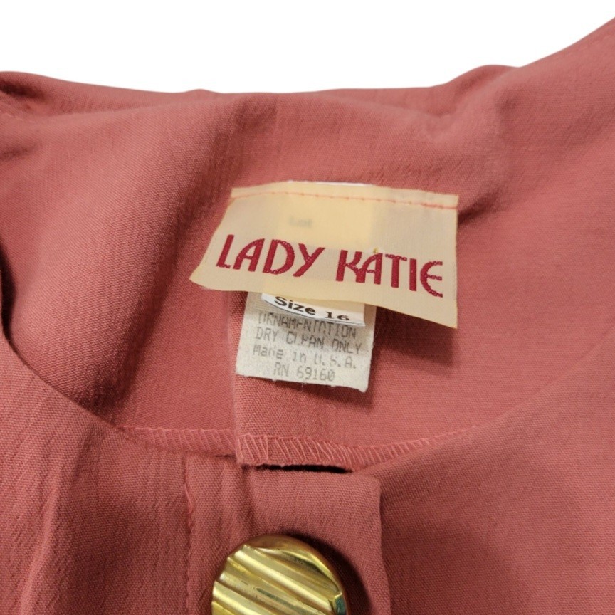 Vintage Lady Katie Dress Size 16 Vintage Dress Shirt Dress Button Front Closure