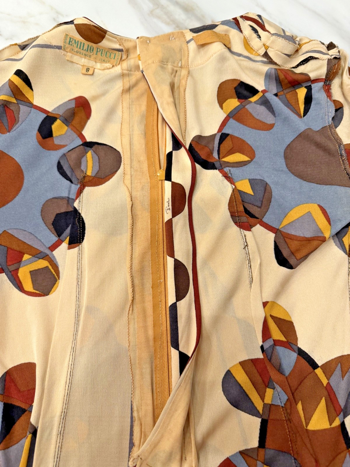 AUTHENTIC VINTAGE EMILIO PUCCI 100% SILK DRESS – SIZE 8 – FLORENCE, ITALY
