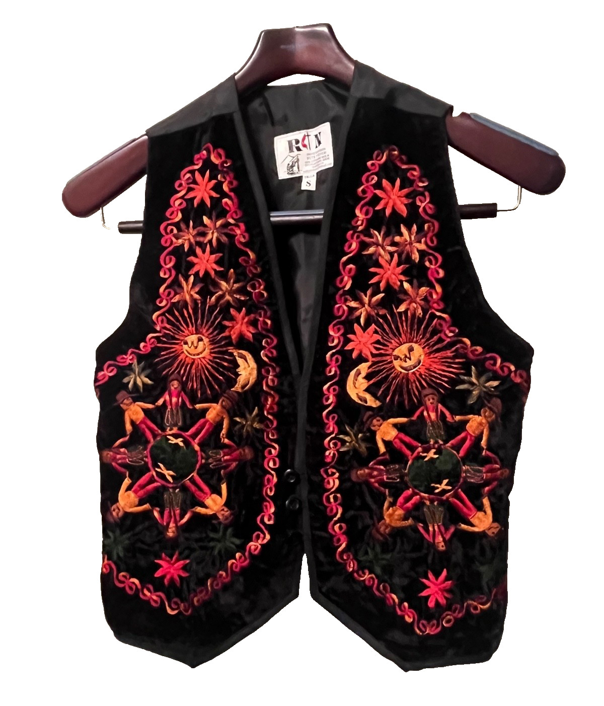 VINTAGE RUTH Y NOHEMI GUATEMALA EMBROIDERED VEST TOP WOMEN’S SIZE SMALL