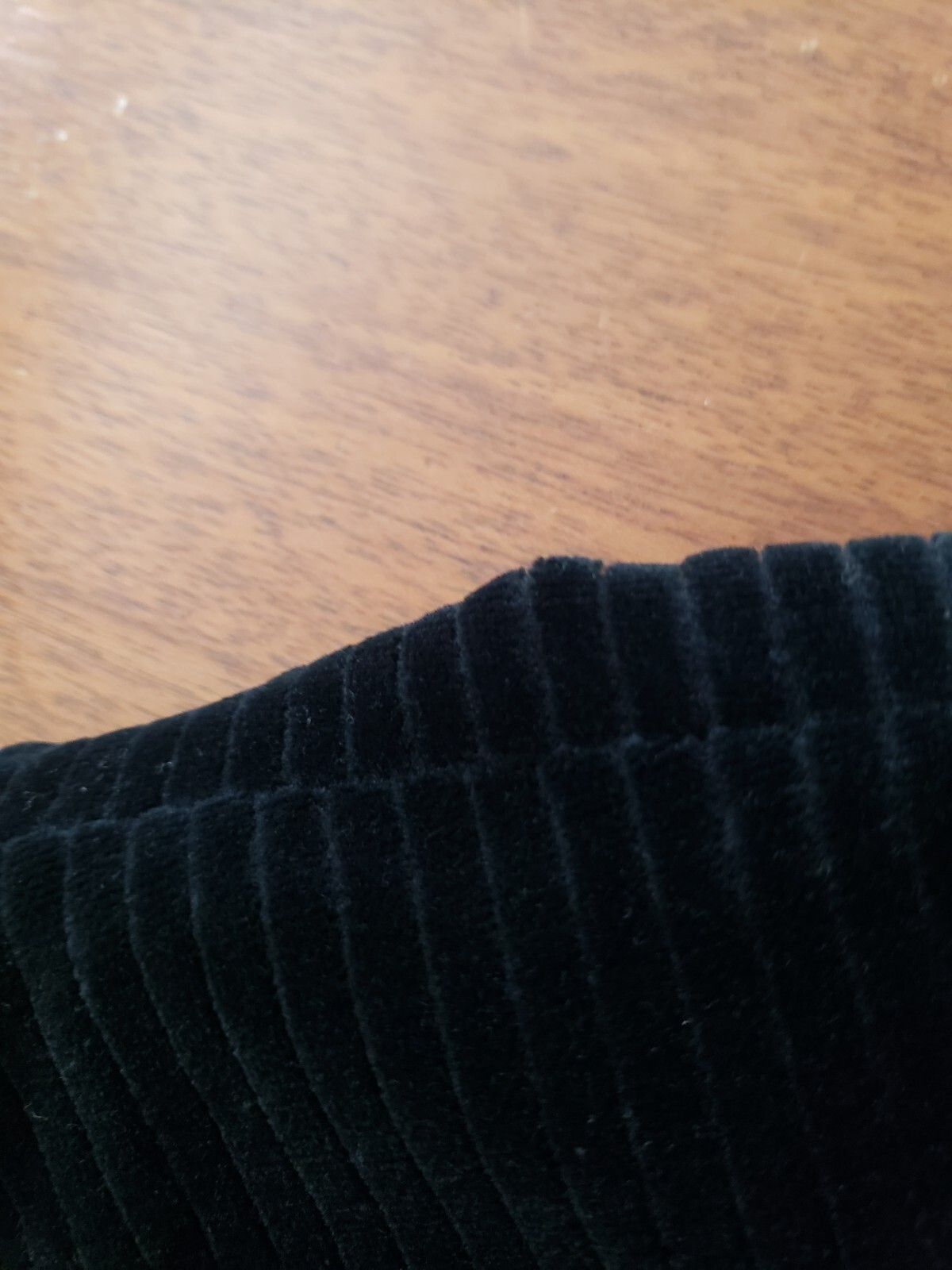 Vtg Pedestal Originals Dress Velvet Corduroy Like V Neck Black Sm