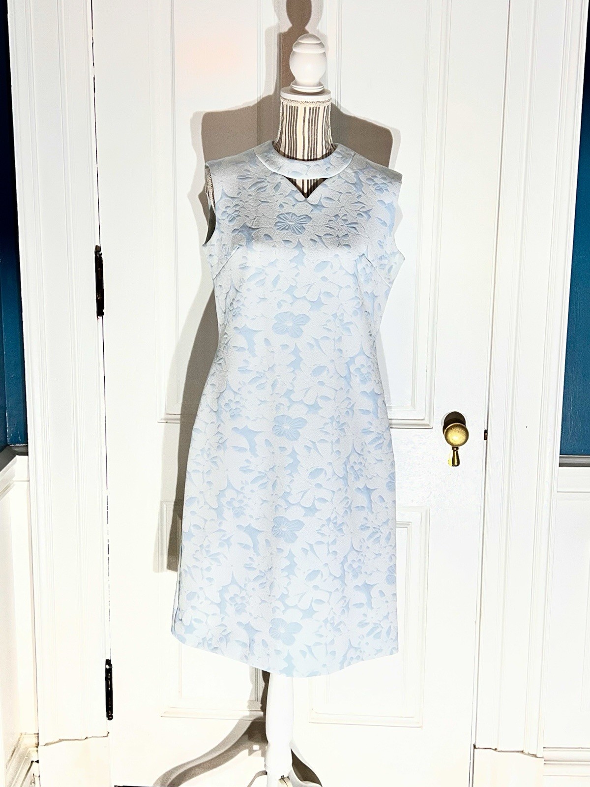 Vintage Bleeker Street Dress Sleeveless Slate Blue Vintage Unsized D392