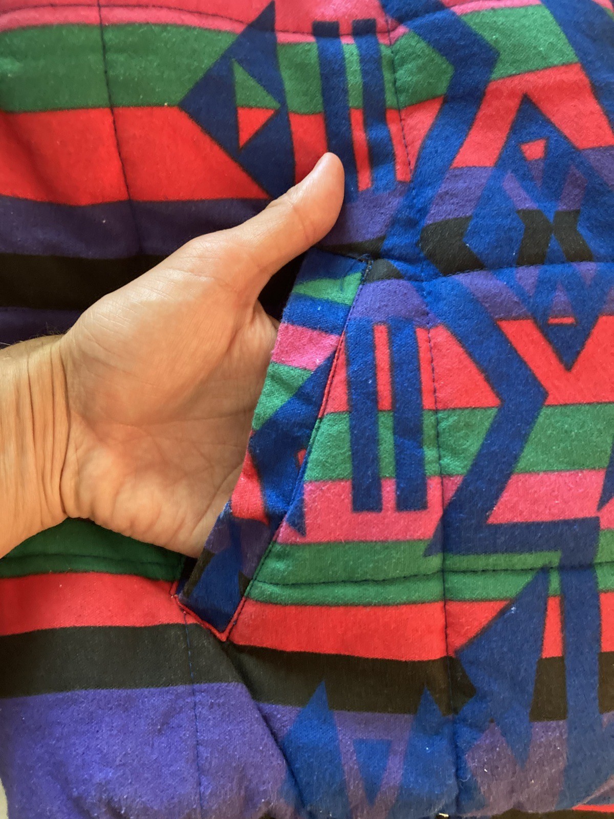 Vintage 80s 90s Andy Johns Retro Reversible Puffer Ski Jacket Coat Womens Medium