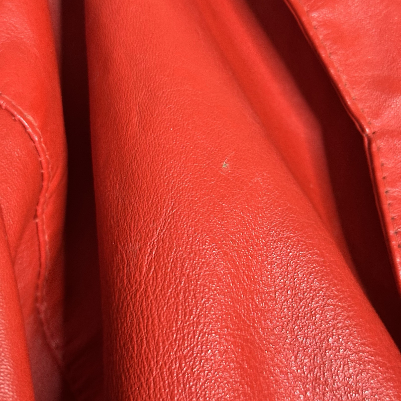 Vintage Vtg Genuine Real Leather Red Jacket Mini Skirt Power Suit 2 Piece Set
