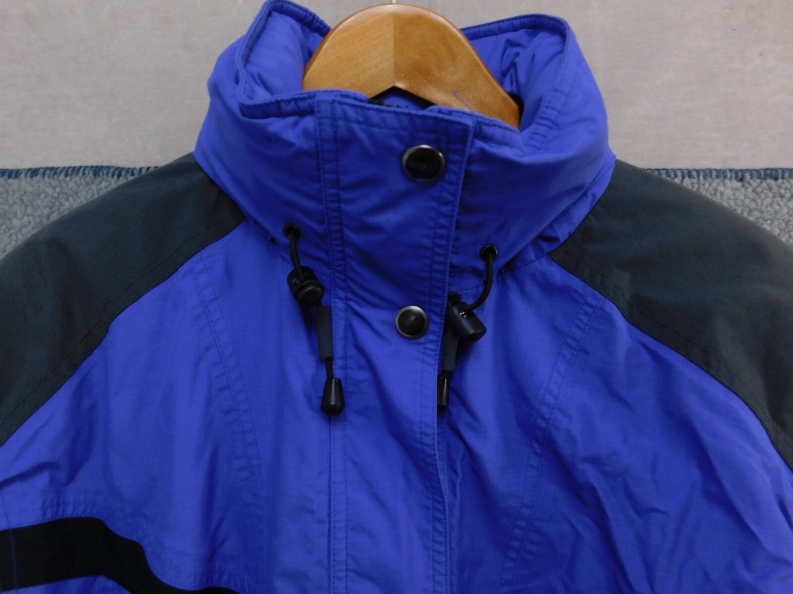 Womens Vintage Roffe Ski Jacket Winter Hooded Waterproof Breathable~Size 12 Blue