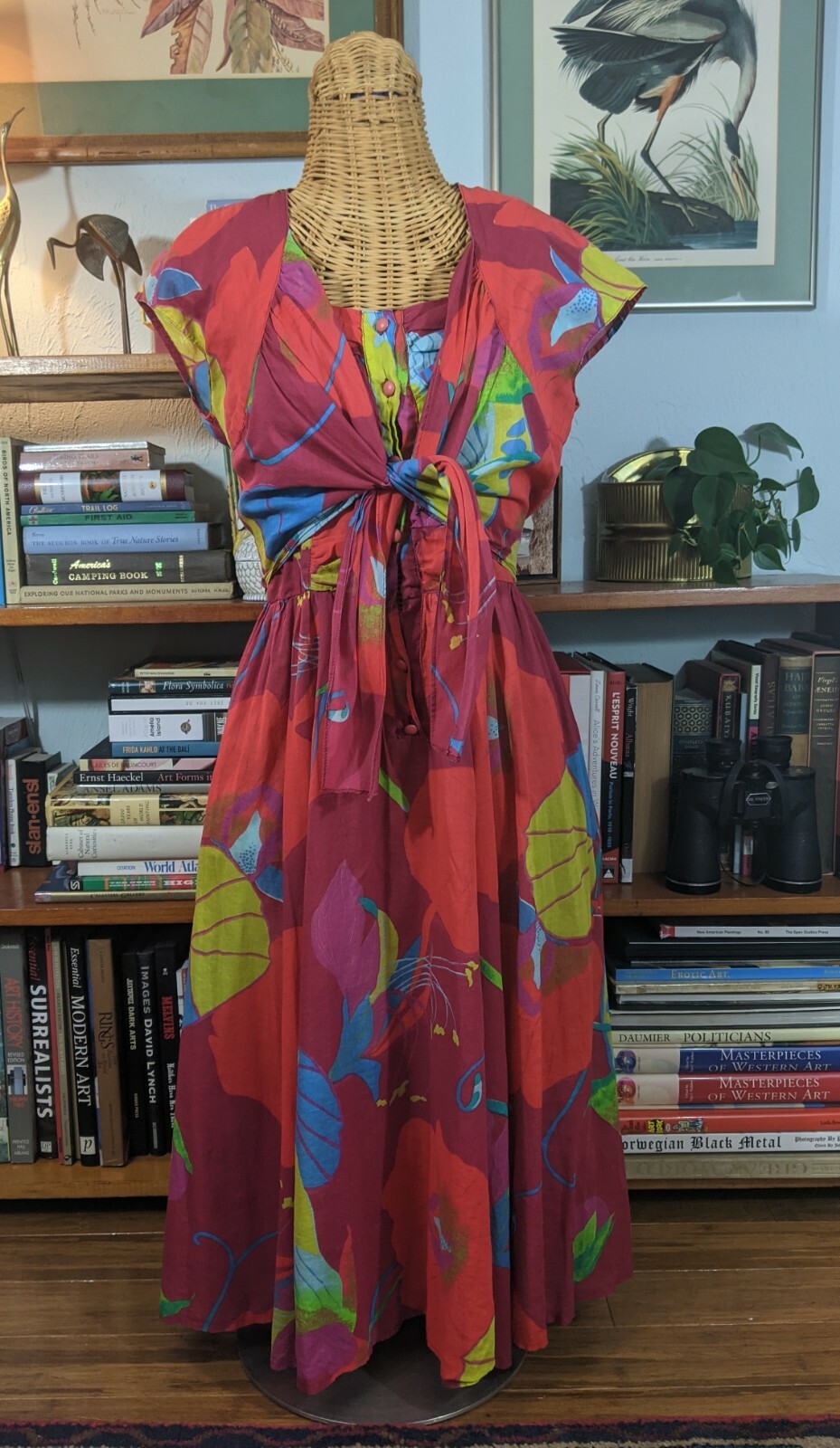 Vintage 1960s CARMEN KIOS Floral Dress With Sheath Size US 6 EU 42
