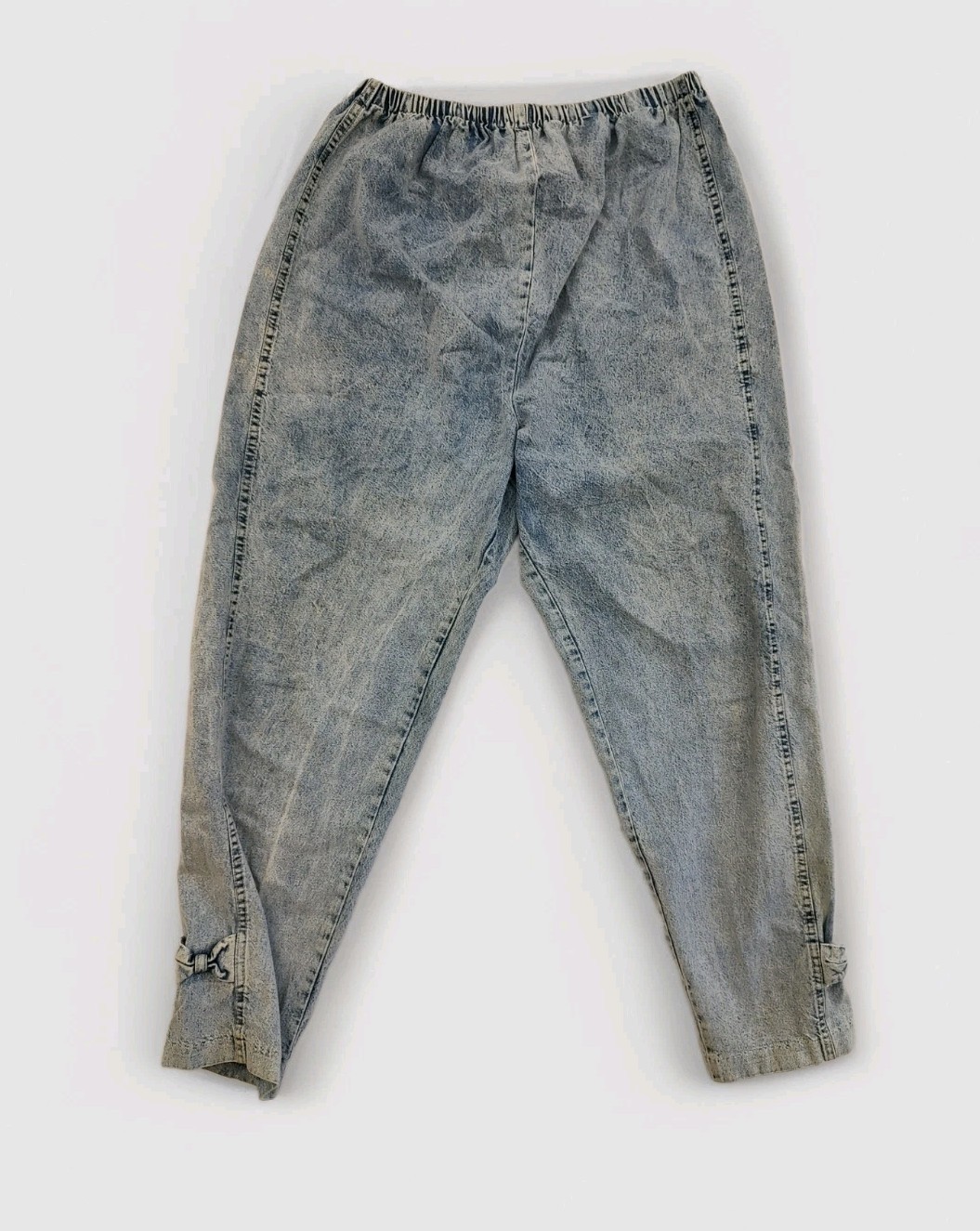 80’s Vintage Maternity Pants Jeans Special Addition Stonewash Taper Leg w Bow 14