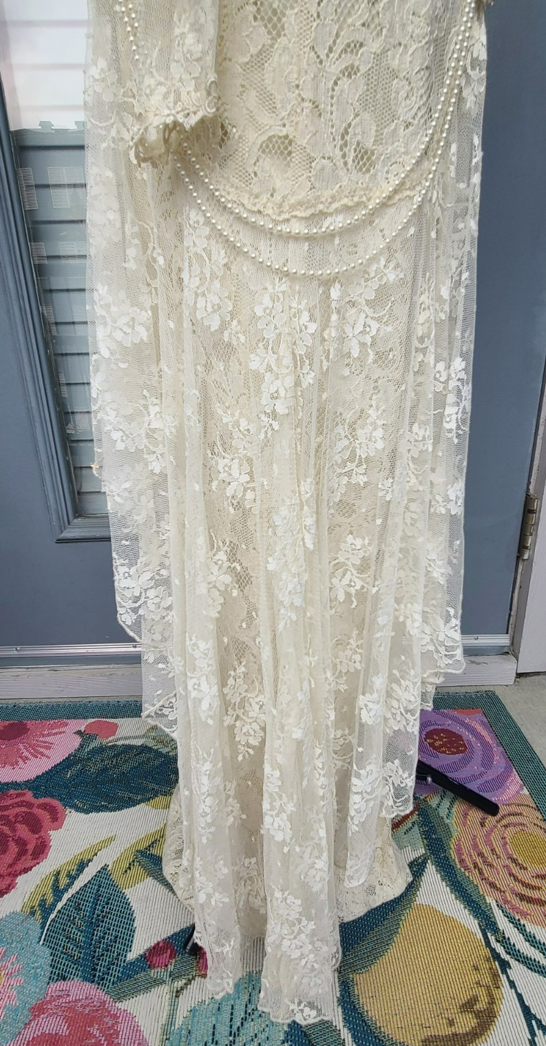 Vintage Susan Lanes Country Elegance Wedding Dress Renaissance Lace Size 8