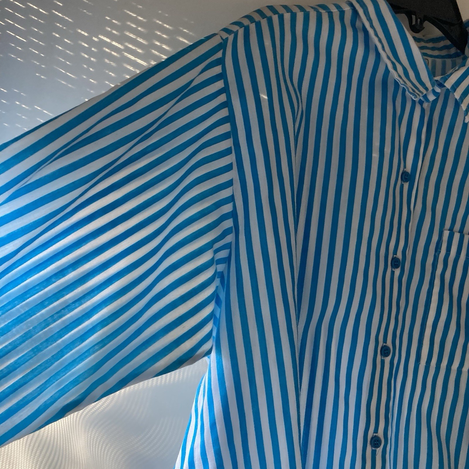 VTG Oak Hill Striped Oxford Button Up Shirt Womens LRG Quiet Luxury Office Core