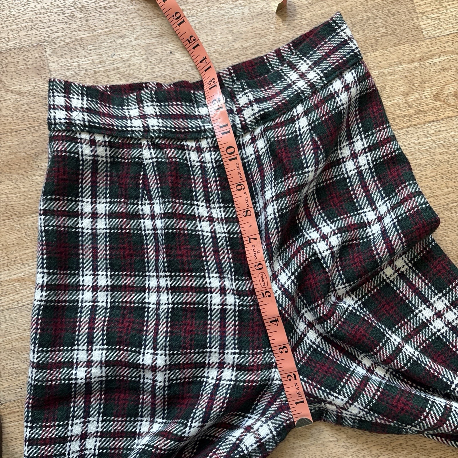Vintage 1970s Women’s Handmade Plaid Suit Set Pants & Blazer Flare Bell Small