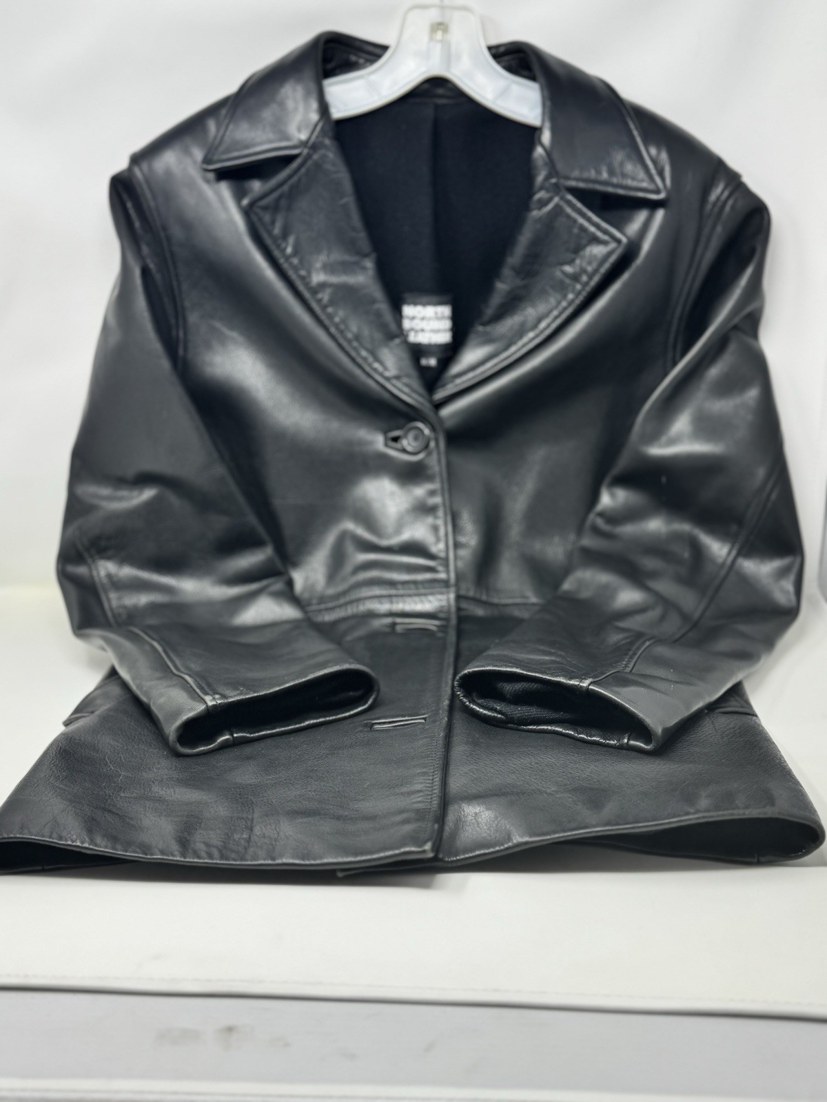 Vintage 90S Northbound, Leather Women’s Size Medium Black Three Button Preowned