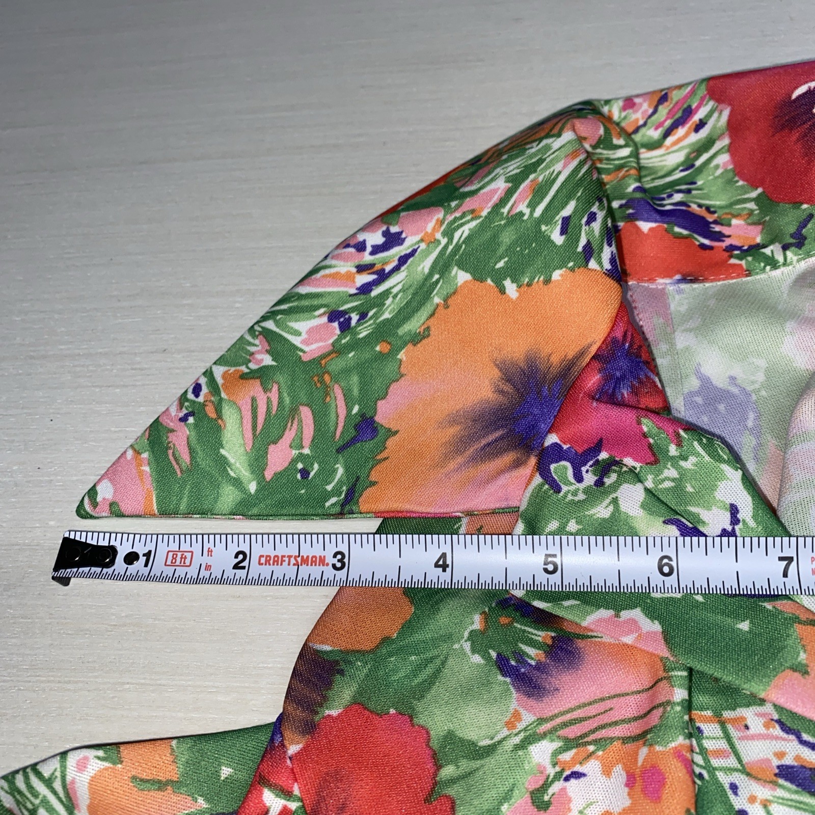 70s Psychedelic Flower Dagger/Butterfly Collar No Brand Women’s Small Orange/red