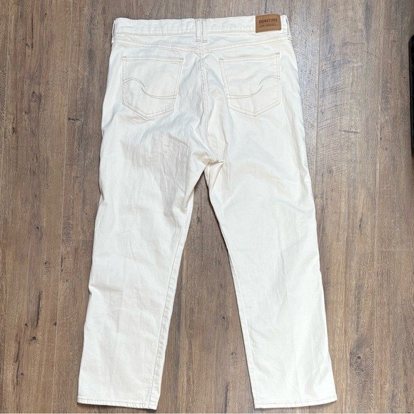 Signature by Levi Strauss | Heritage High-Rise Straight Jeans Off-White Size 14
