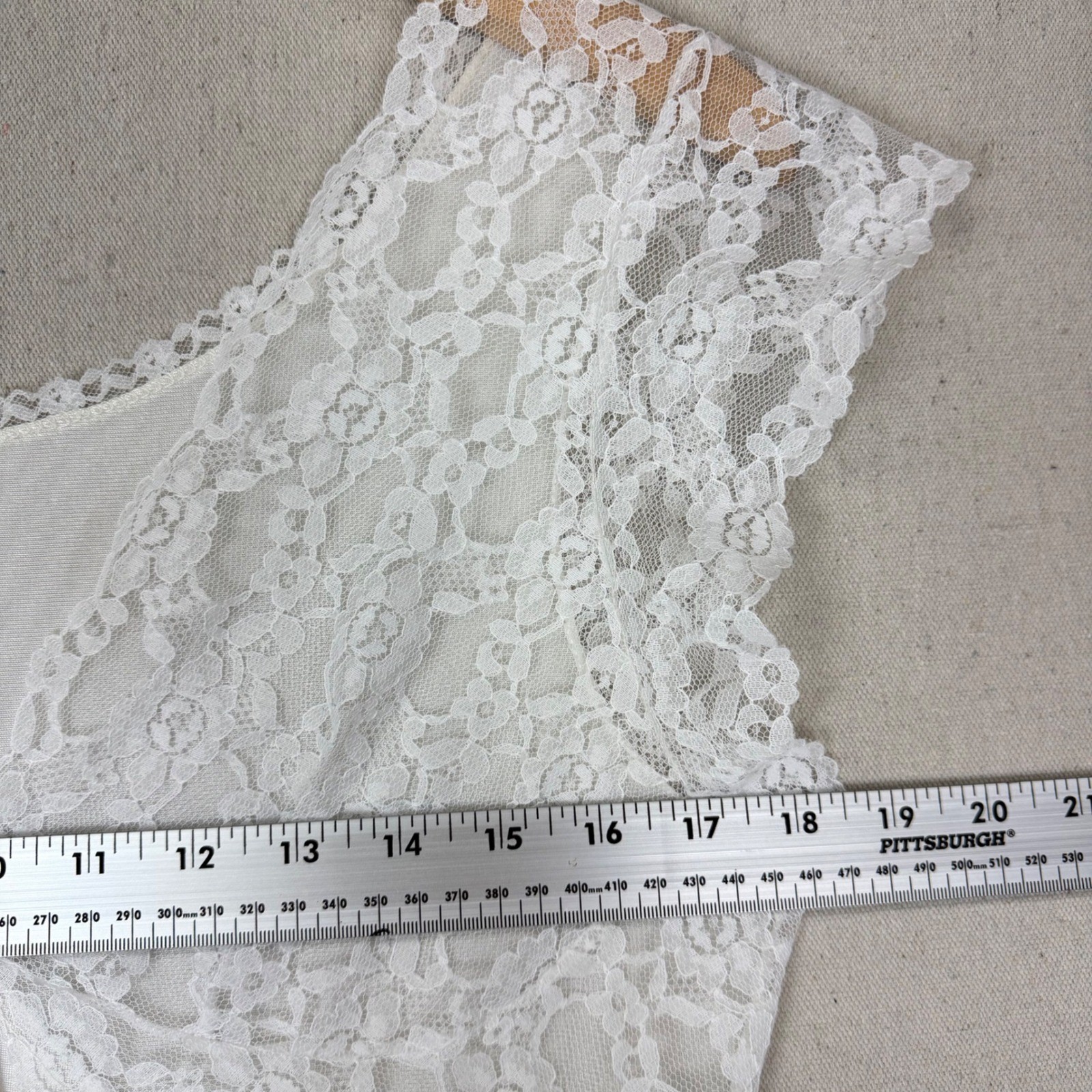 Vintage Glencraft Lingerie White Lace Nightgown ILGWU Union Made L Fairycore