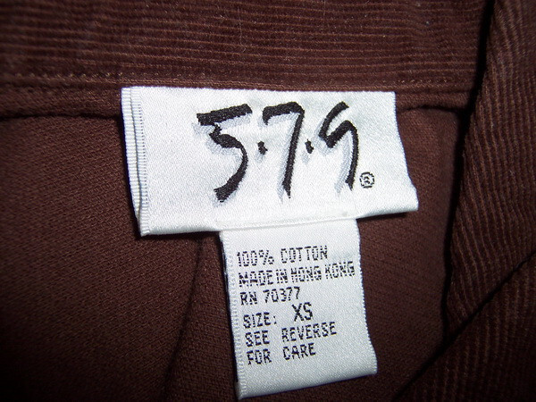 579 Women’s Corduroy Brown Jacket Size XS