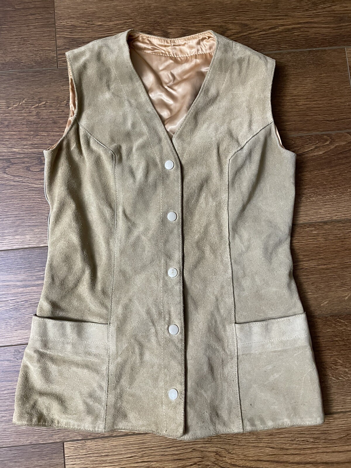 Vintage 1980s Womens Schott Sportswear NYC Leather Biker Vest Size Medium