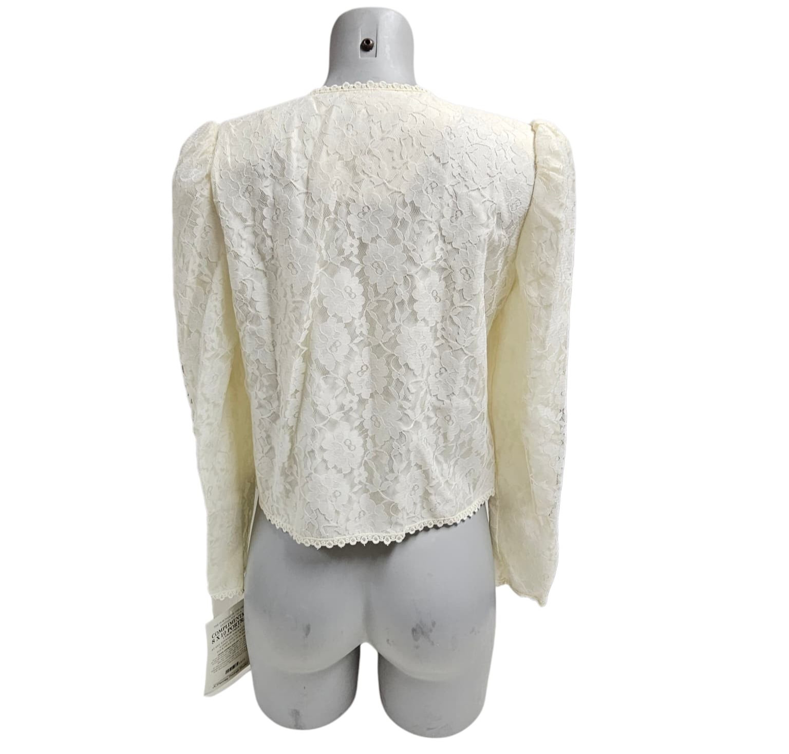 VTG 90s Pretty as a Picture lacy long sleeve top . size 8 . Made in USA