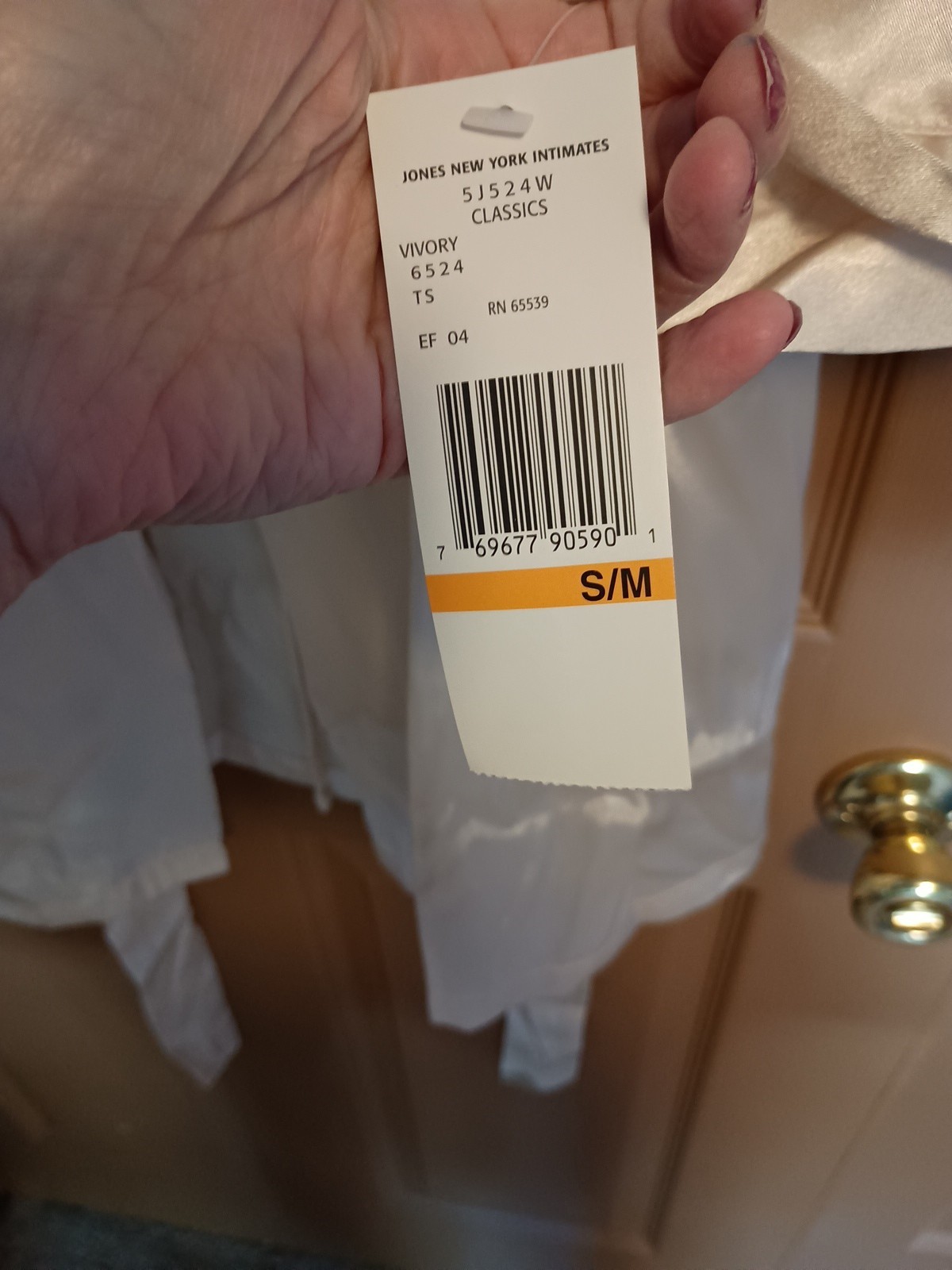 VTG Cream Jones New York Short Nightgown & Robe Small NEW WITH TAGS Vintage