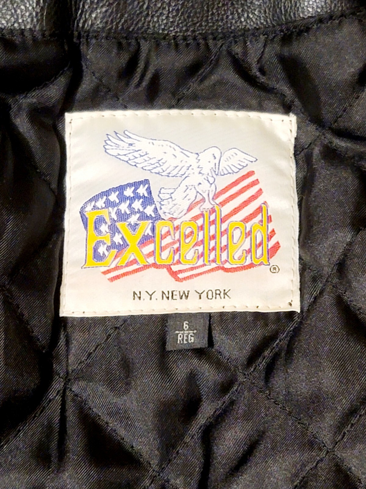 EXCELLED New York Vintage Women’s Sz 6 Leather Biker Moto Jacket 20849 YKK Black