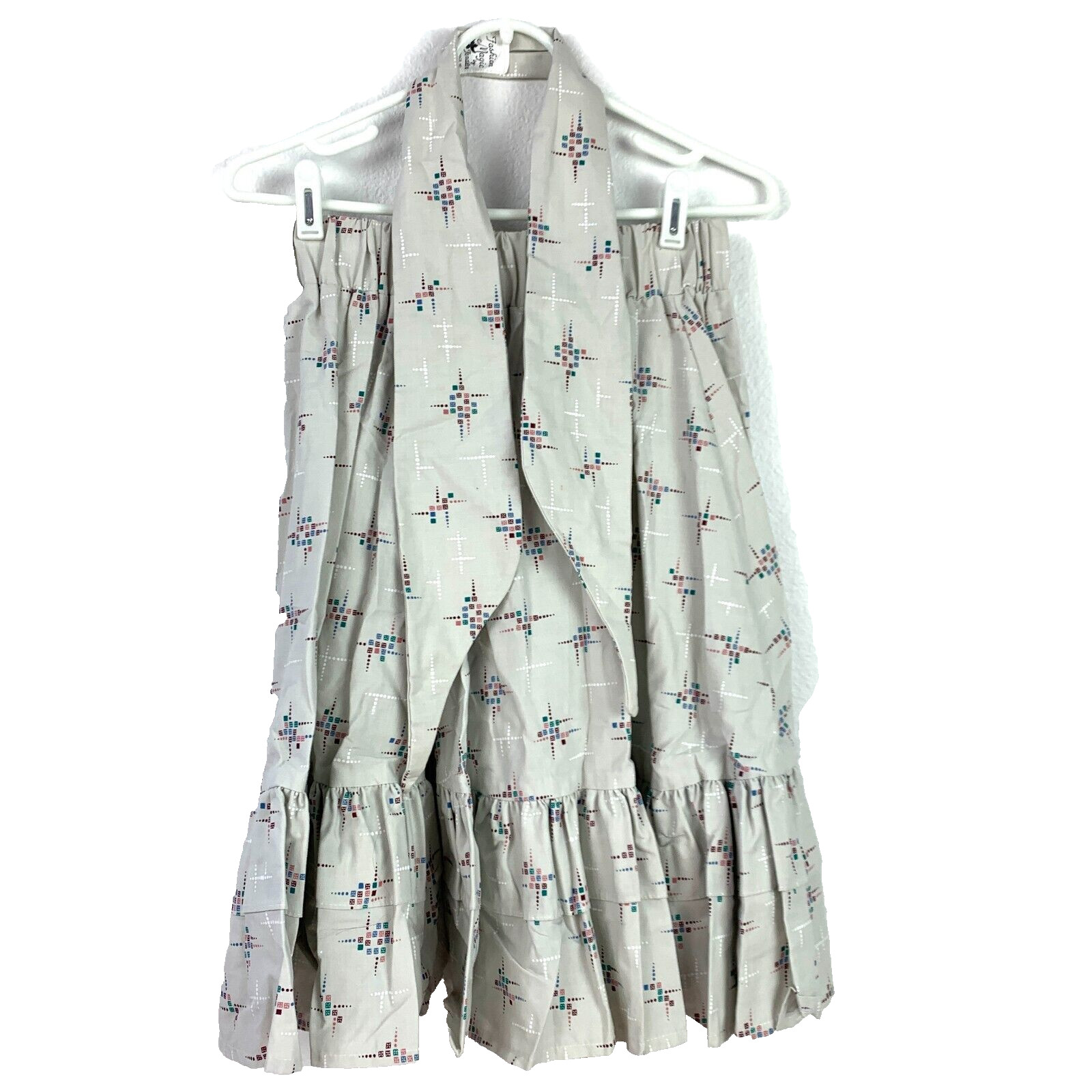 Fashion Magic by Fendler Mod Square Dancing Western Prairiecore Skirt Tie L