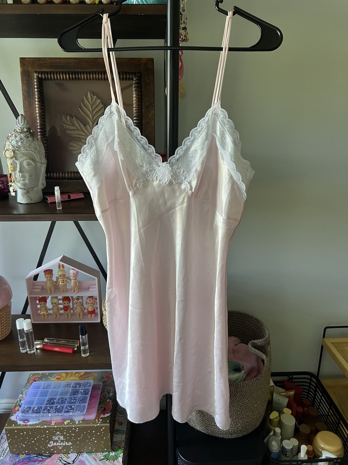Vintage Christian Dior Women’s Baby Pink Slip Dress