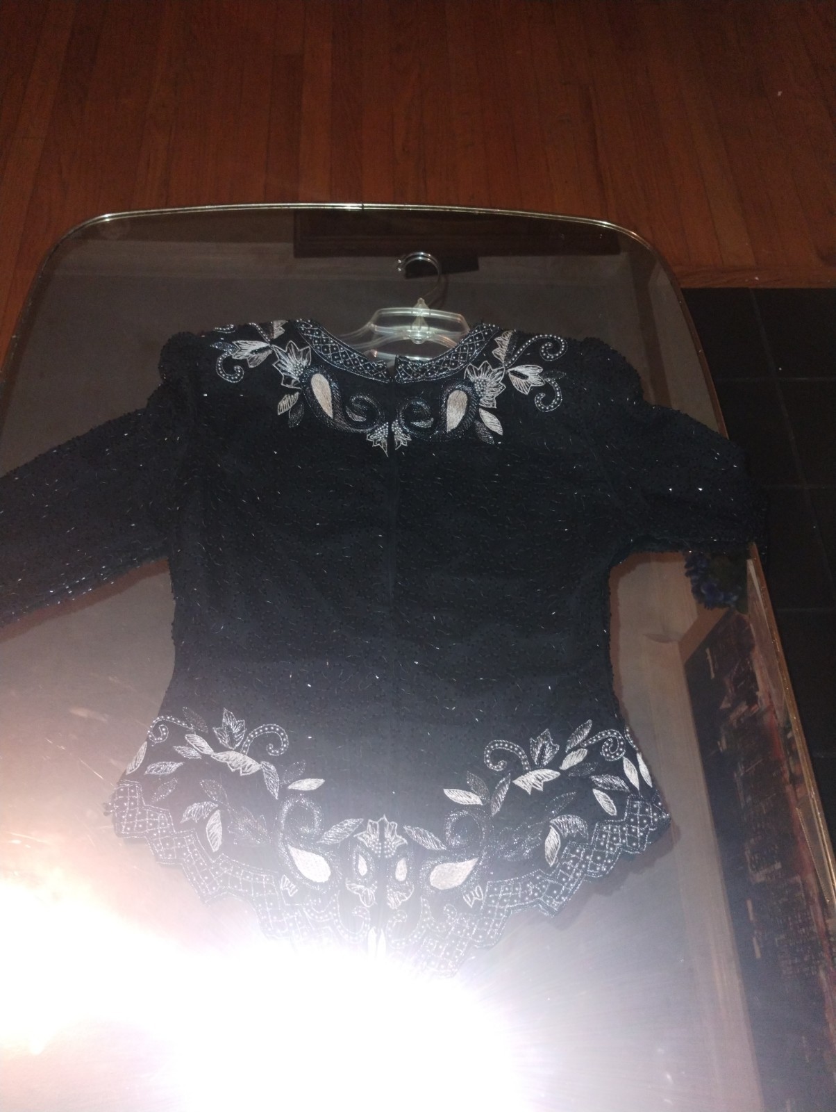 Laurence Kazar Vintage Black And Silver Vintage Top – Women’s – Medium