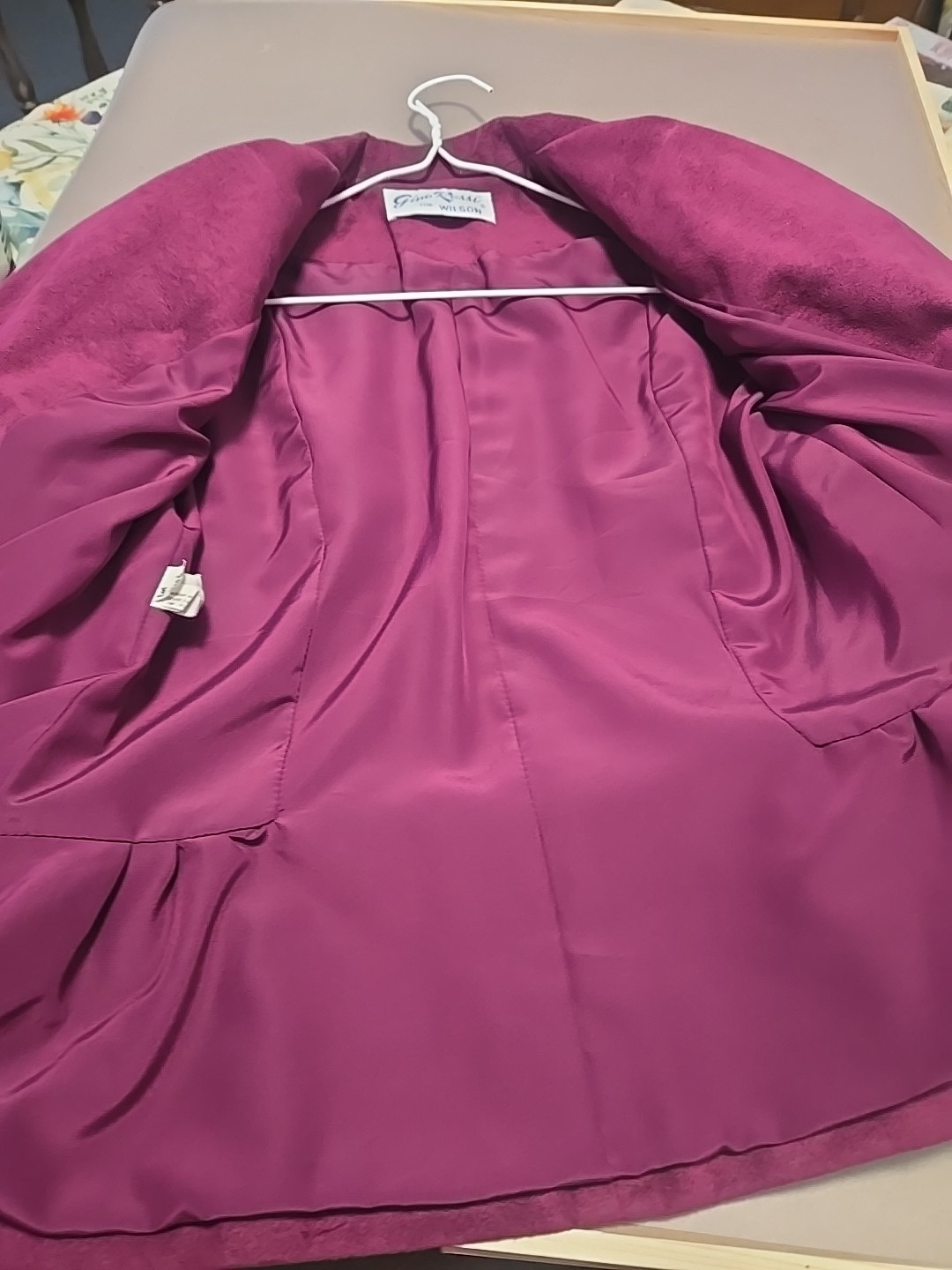 Vintage 70s Gino Rossi Wilson Ultrasuede Berry Blazer Jacket Made in USA Size 6