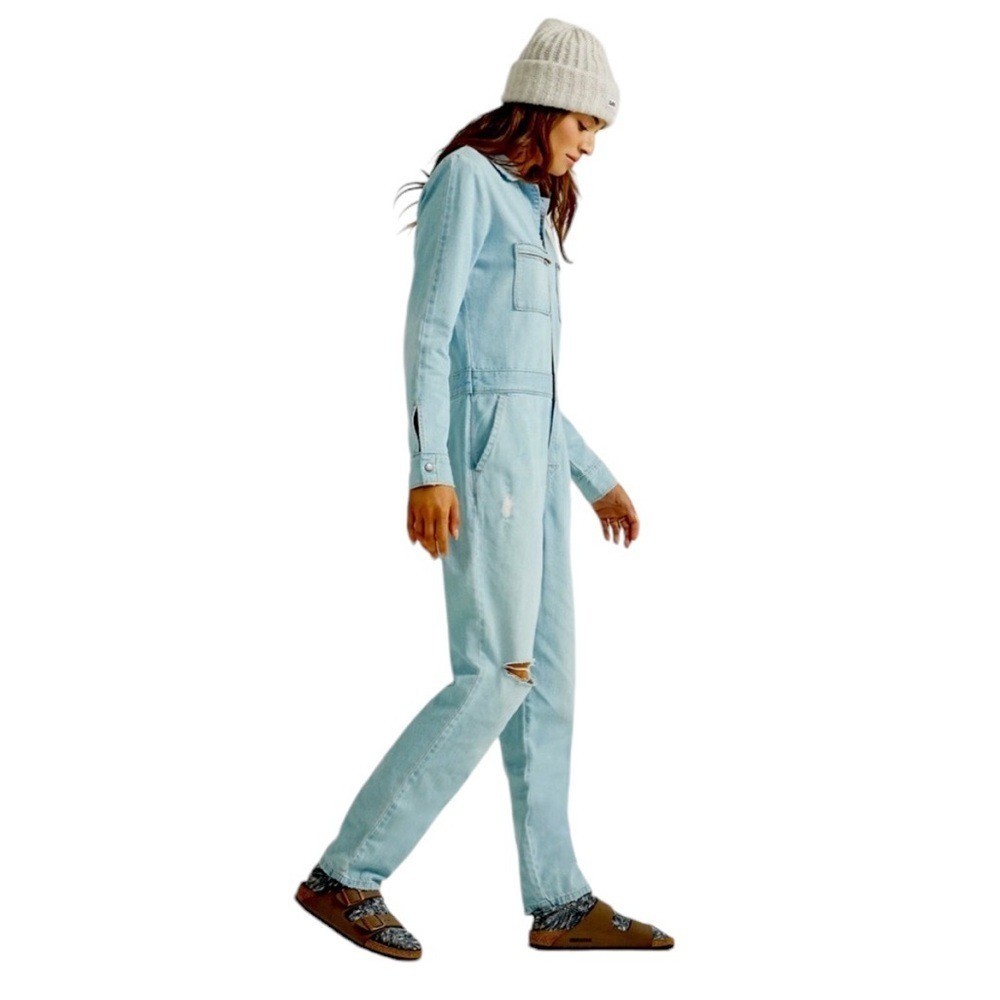 Lee Jeans Women’s Vintage Modern Union-Alls NWT Size S $158 Denim Barely Blue