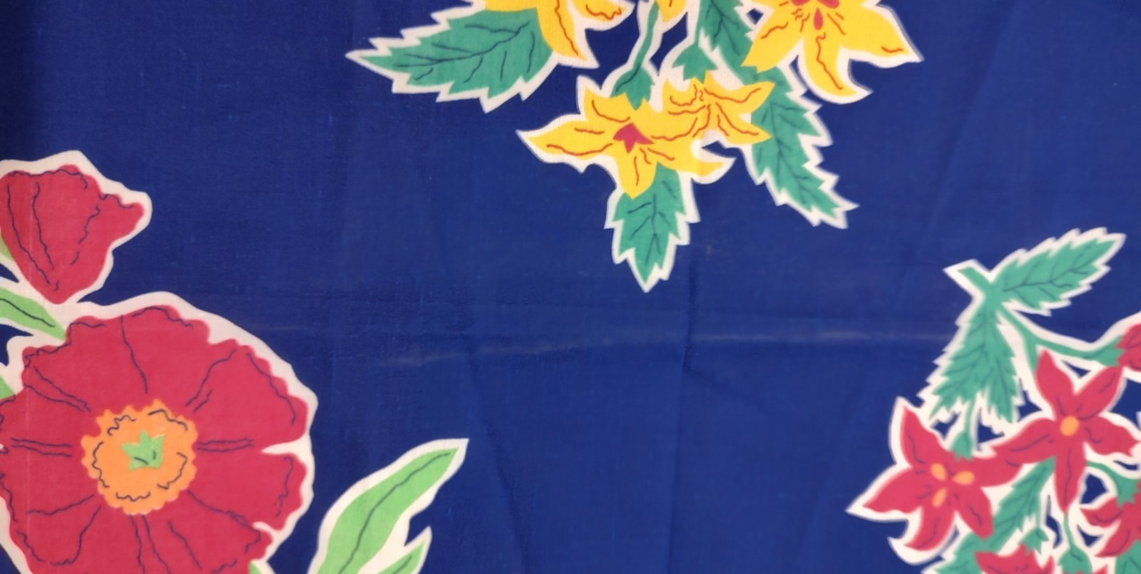Vintage 80s Mary Quant Sarong Pareo Beach Wrap Dress Blue Floral Unworn England