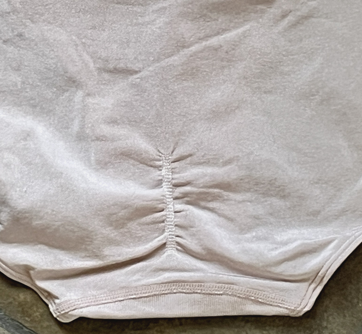 225 WACOAL Sz 3XL Nude B Smooth Ruched Nylon Blend Hi Cut Brief Panty #834175