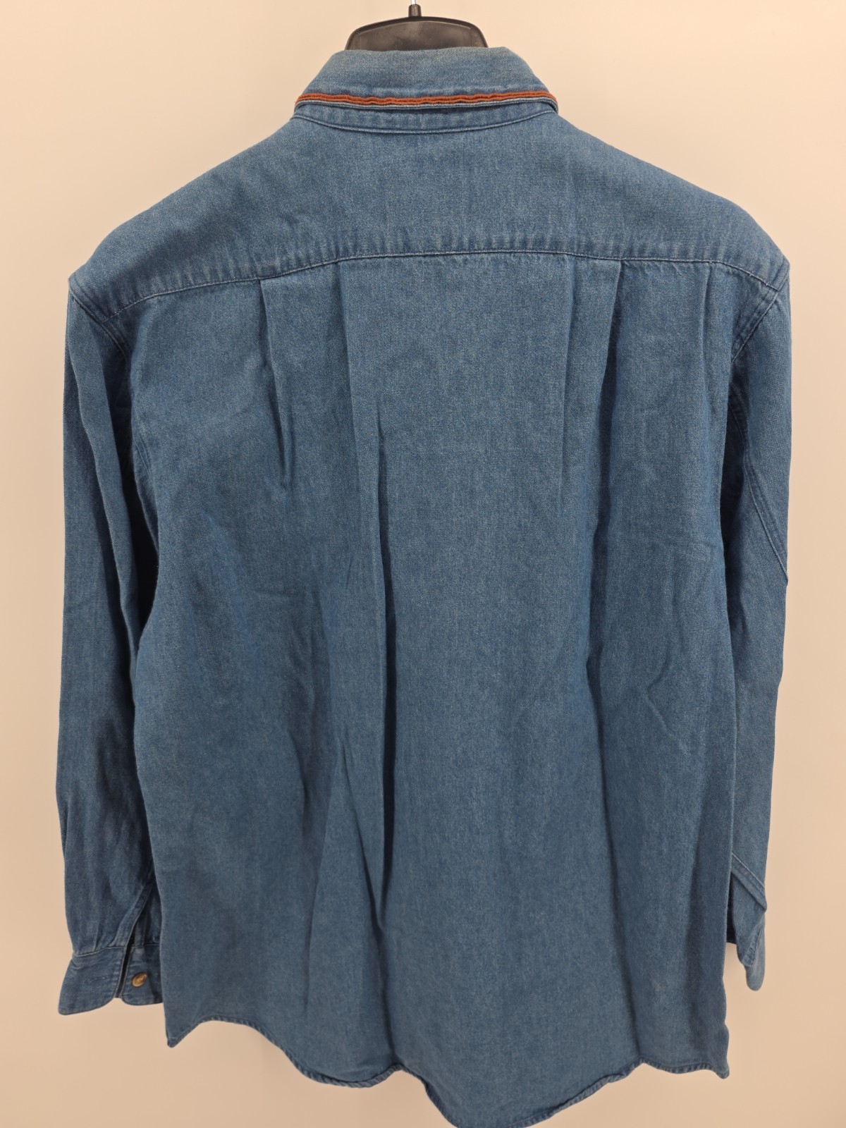 Cambridge Country Store Vintage Denim Shirt Christmas Embroidered Womens Medium