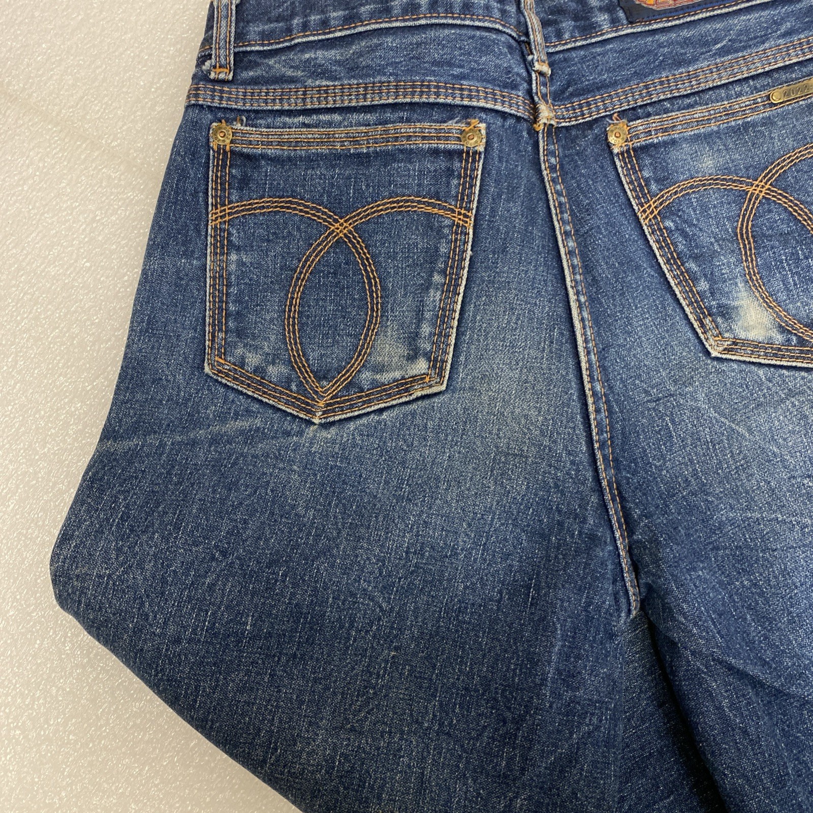 1980s Vintage 2022 Denim Jeans 5 pockets Hemmed 30×29
