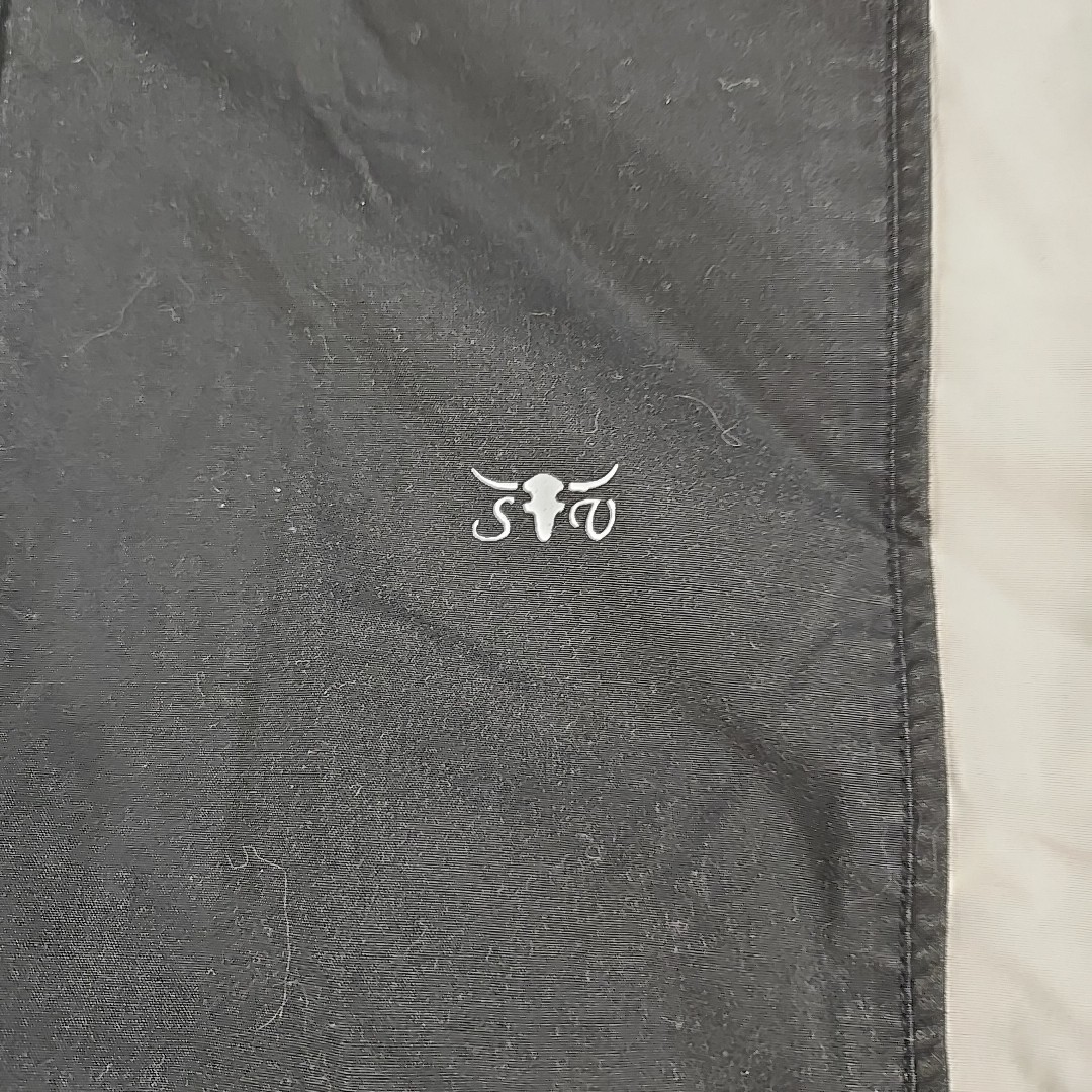 Vintage Sergio Valente 80’s Zipper Sleeve Shirt Size Medium Black Gray