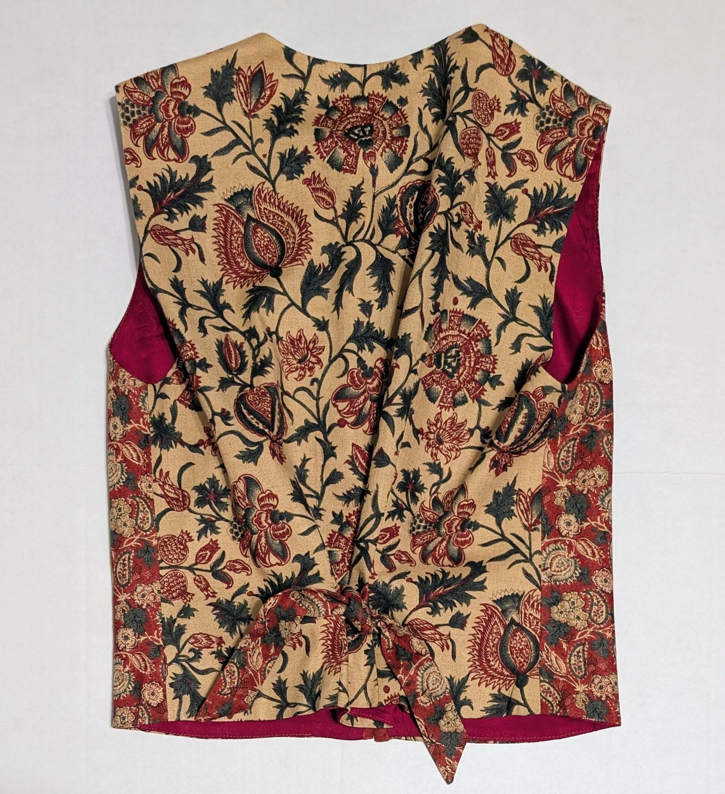 Vintage 90’s Sharon Young Folk Bohemian Artsy Midi Skirt Vest Set Women’s Small