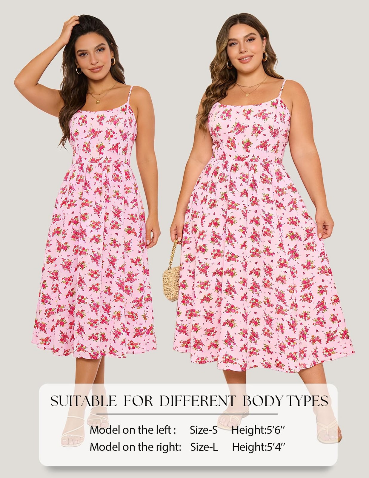 Belle Poque Floral Dress for Women 2026 Summer Sleeveless Midi Sun Dresses A-…