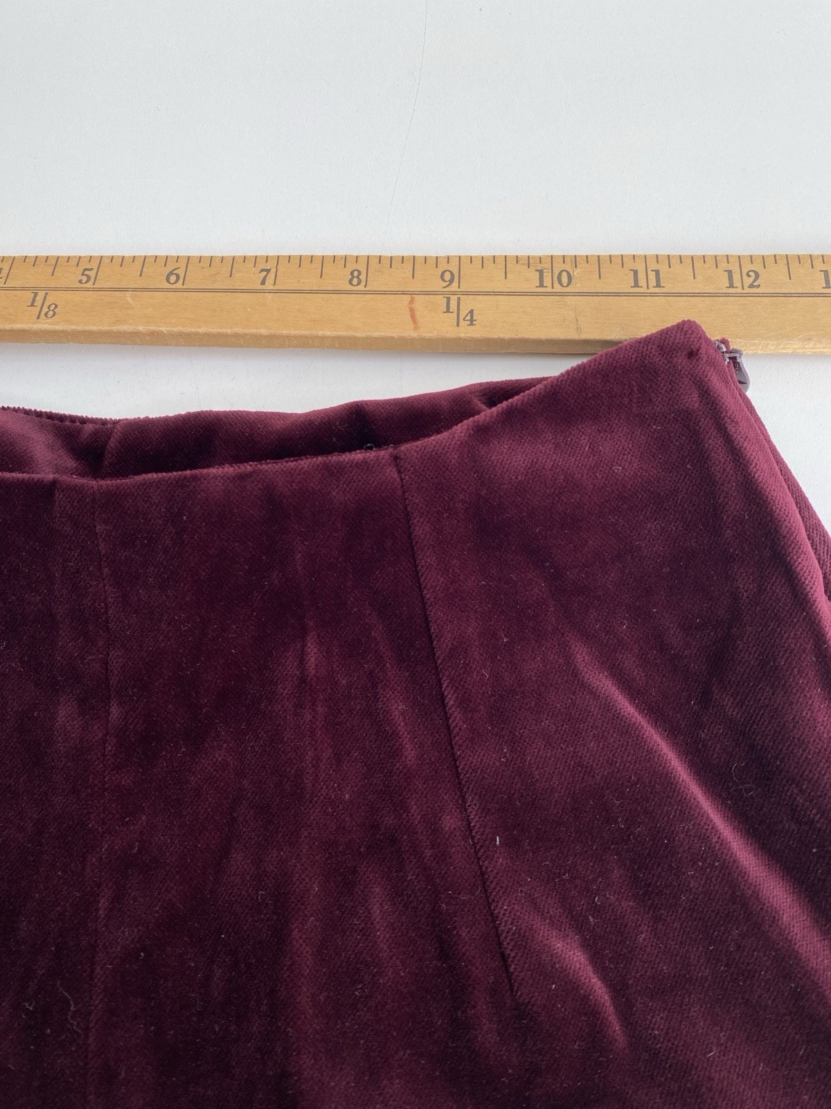 Vintage Laura Ashley Sz 4 Velvet Pantsuit Cotton Blend UK Burgandy