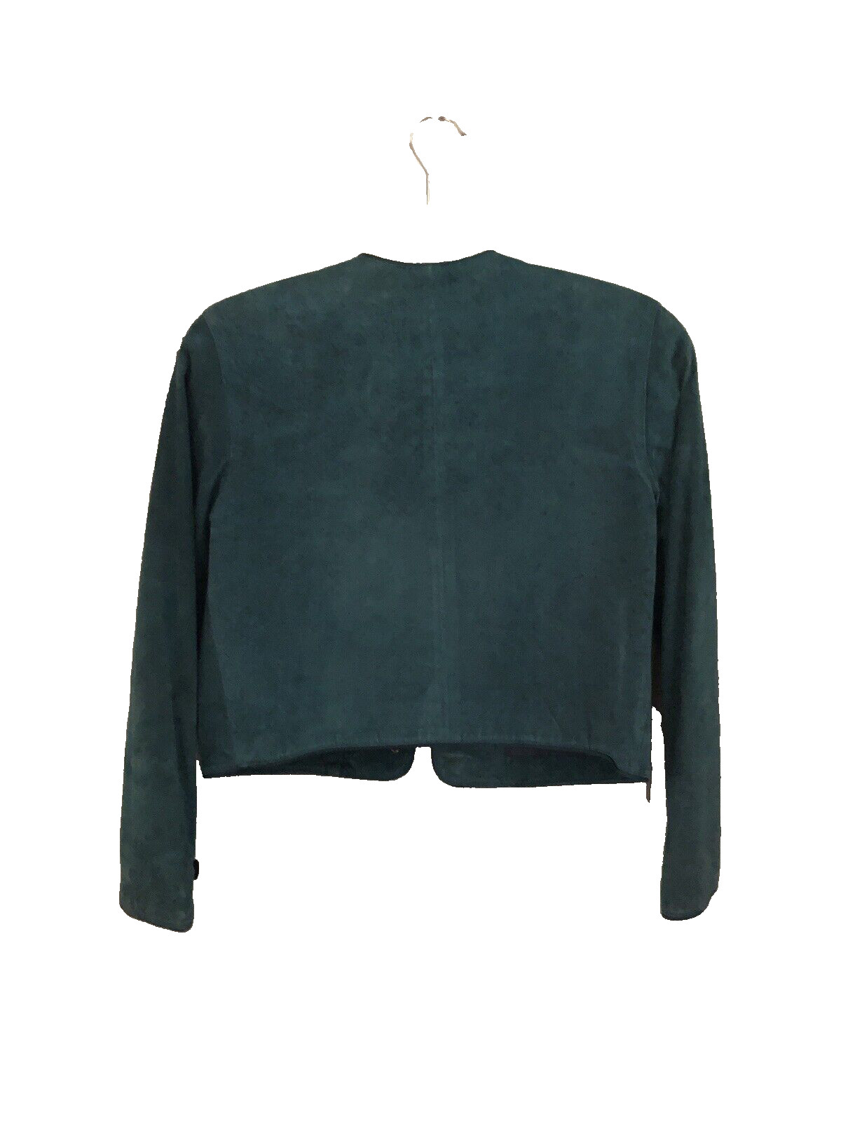 Suede PETITE TINY Y2K 1990s Lord & Taylor 2P Leather Jacket Teal Aqua Blue