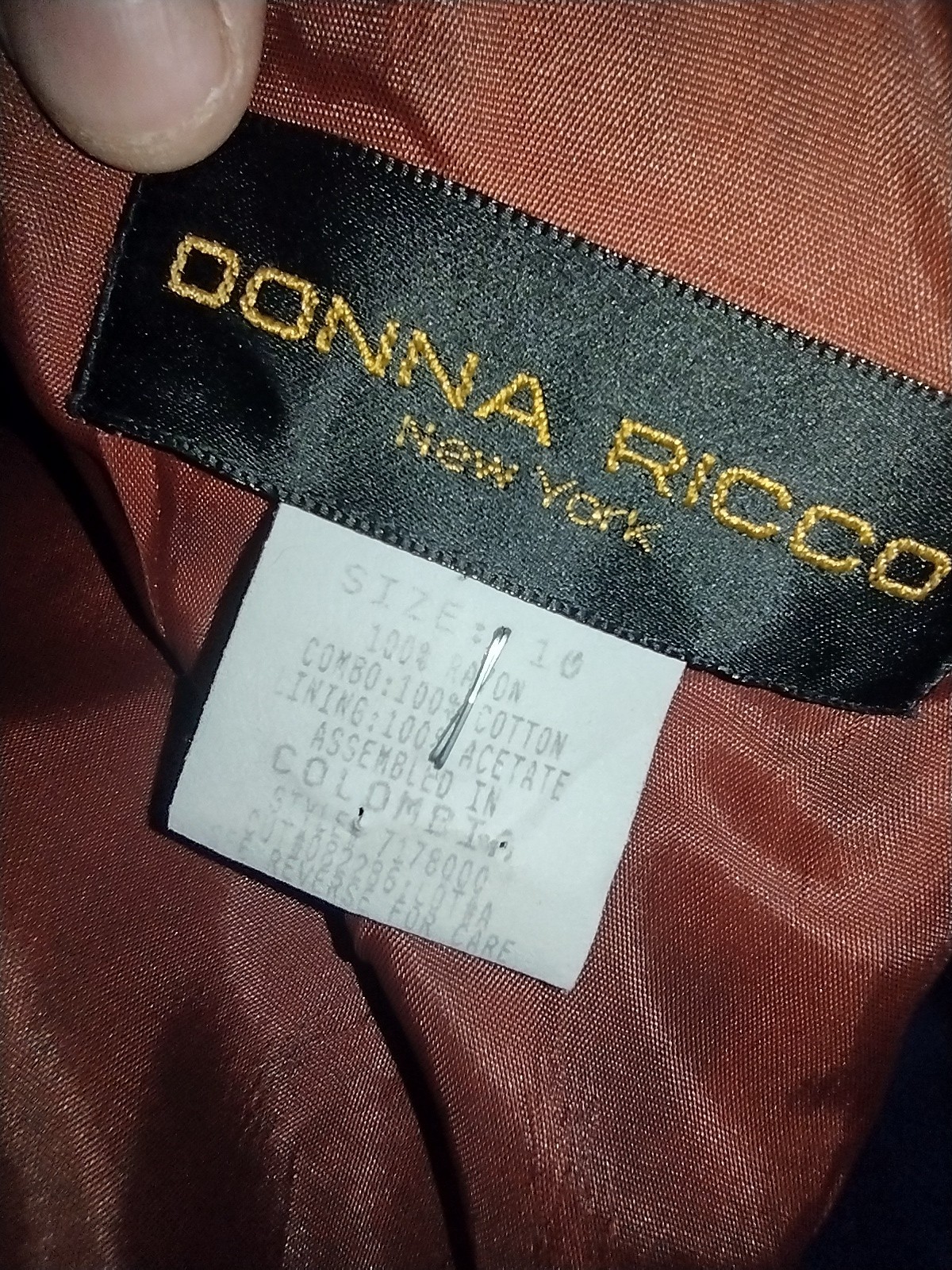 Vintage Donna Ricco Brown Woven Sheath Dress Size 10 Rayon Cotton Piped Pockets